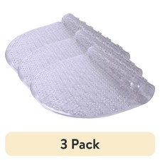 3 pack Oval Bubble Vinyl Tub Mat, Clear