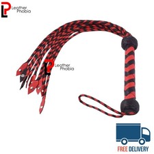 Real Leather Flogger BDSM Metal Studs Flogger Whip 09 Tails sex adult play