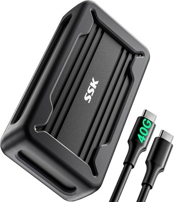 SSK M.2 SSD Gehäuse 40Gbps USB4 NVMe Gehäuse USB C Festplattengehäuse  M.2 M-Key
