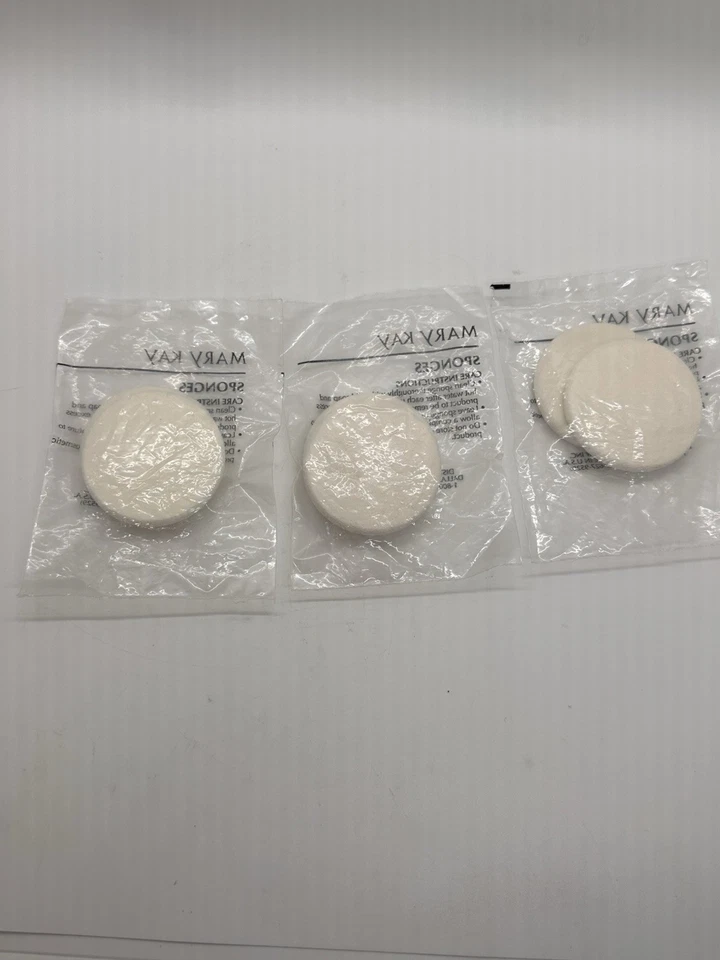 Lote de 3 ESPONJAS REDONDAS Mary Kay Pack de 2 - 6 esponjas en total - NUEVAS, PRECINTADAS Foto 2 de 4