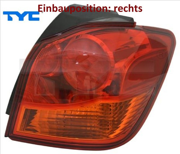 Tyc 11-14385-06-2 Heckleuchte Rechts RüCklicht Hecklicht RüCkleuchte-image