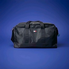 Tommy Hilfiger Kayna II Black Nylon Large Weekender Travel Duffel Bag Excellent