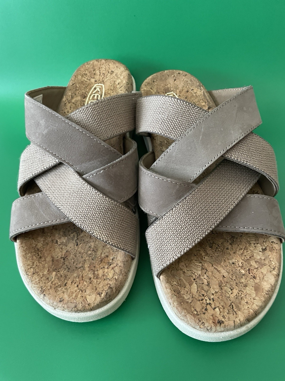 Sandali Keen Elle zeppa slide in brindle betulla taglia 6 5