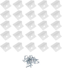 100PCS 13Mm White Small Back Plate Buckle Plastic Corner  with Screws Furniture
