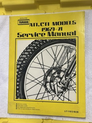 NOS Genuine Yamaha AT/CT Models 1969-71 Service Manual LIT-11612-48-99 OEM