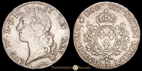 Luis XVI - Francia ECU (29,21g) 1768 Montpellier Ensayador N GA-322 MBC - Picture 1 of 3