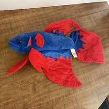 Adore Flare the Betta Fish Stuffed Animal Plush Toy 19" Blue Red cl