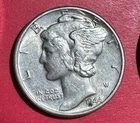 1944 US Mercury SILVER Dime "Philadelphia" Mint! XF! Old US Coin