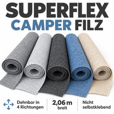 Camper  Filz Ausbau 4mm Meterware  4D Strech  Bezugsstoff  Transporter Wohnmobil
