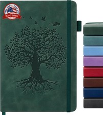Lined Journal Notebook for Women Men, A5 Hardcover Leather Journals for Writing,