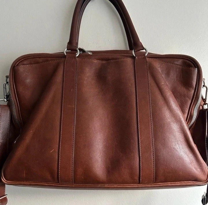 Bolso Mensajero Brunello Cucinelli Cuero Marrón Rico Precio de venta sugerido por el fabricante $4,995 Foto 3 de 4