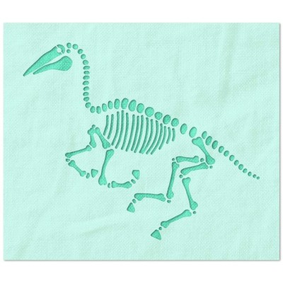 Reusable Hoofed Skeleton Fossil Wall Art Stencil - StencilAir