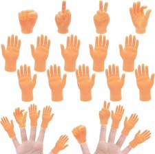 14 Pcs Tiny Finger Hands,Premium Rubber Mini Tiny Finger Hands,Flat Hand Style
