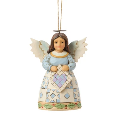 Jim Shore QUILT ANGEL HANGING ORNAMENT 6017305 BRAND NEW 2025