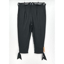 REFORMATION Avalon Ankle Tie Pants Women Plus Size 20 Pleated High Rise Paperbag