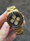 Seiko 7T34-6A00 July 1991 Flightmaster Reverse Panda Vintage Chronograph Watch