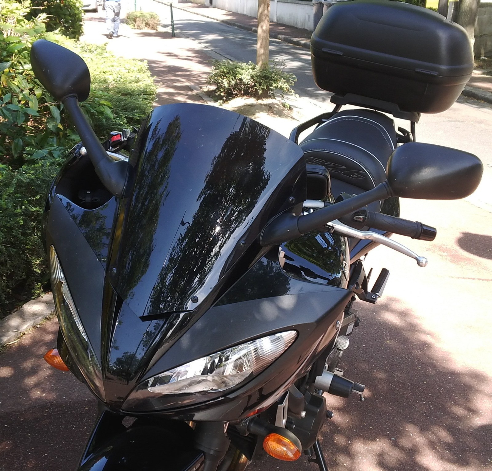 Bulle FZ6 S 2007-2015 saute-vent noir pour moto Yamaha FZ6S