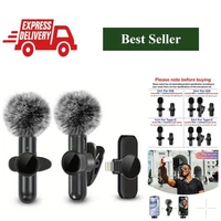 HITOZON Wireless Lavalier Microphone for iPhone Android Phone Video