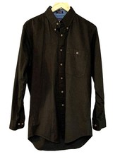 Ralph Lauren Black Boy Scout Tag Vintage Button Front Long Sleeve Shirt 15 1/2
