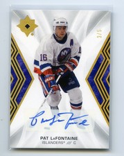 2021-22 ULTIMATE COLLECTION #91 GOLD /5 AUTOGRAPH AUTO PAT LAFONTAINE ISLANDERS