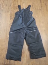 Swiss Tech Snow Pants Ski Bibs Overalls Size 2T Zip Front Black