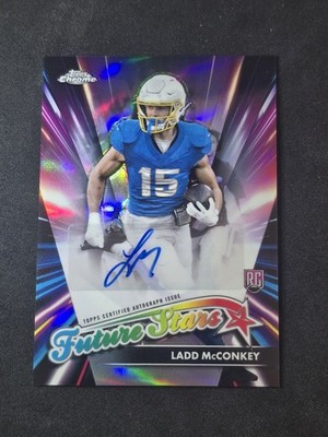 2024 Topps Chrome - Future Stars Autographs Ladd McConkey #FSA-LM (AU, RC)