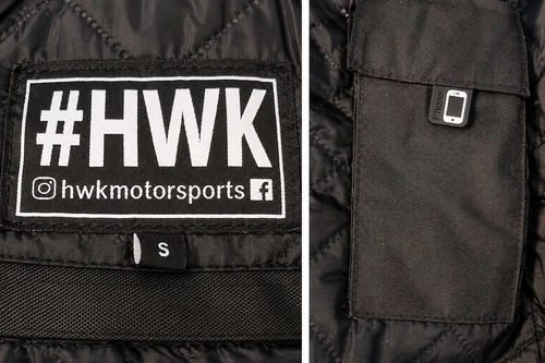 HWK Men’s Black Genuine Buffalo Leather Café Racer Motorcycle Jacket – Size S image 4