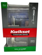 Kwikset Perth Hall and Closet Door Lever Satin Nickel 97201-123 (NEW2)