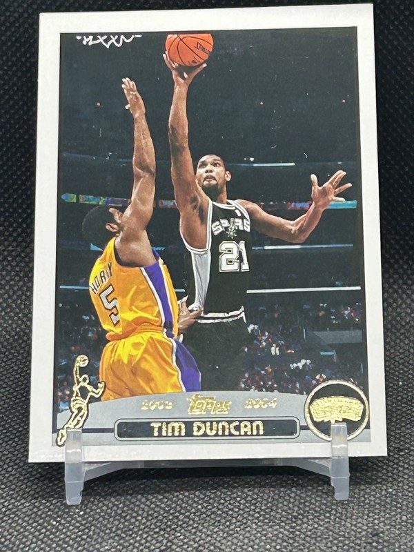 2003-04 TOPPS GOLD FOIL COLLECTION TIM DUNCAN #21 HOF 🔥🏀🔥