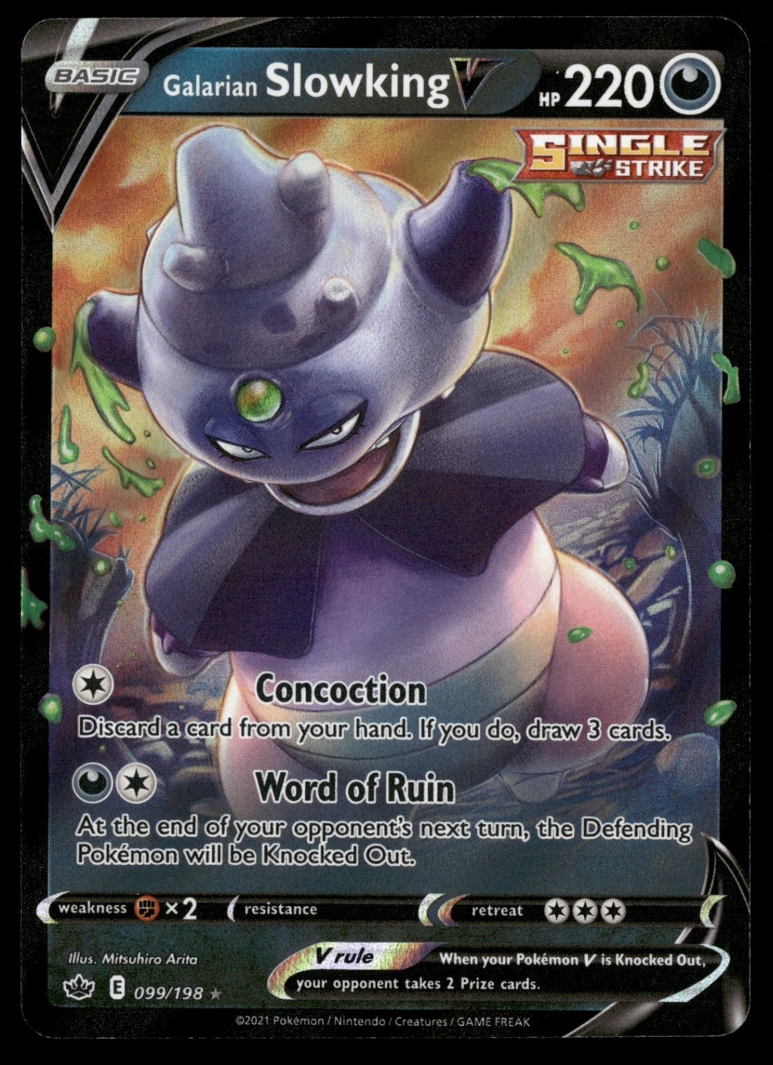 Galarian Slowking V 099/198 - SWSH Chilling Reign - Ultra Rare - Pokemon TCG NM