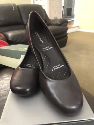 Rockport Womans Mary Pump Dark Brown Size 7.5 K53941