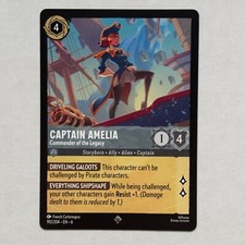 Captain Amelia 192/204 Disney Lorcana Azurite Sea Regular Super Rare Card NM