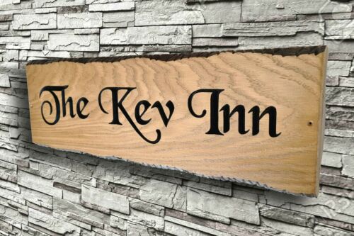 Large Personalised Oak House Name Sign,Custom Engraved Outdoor Wooden Plaque - Picture 3 of 11