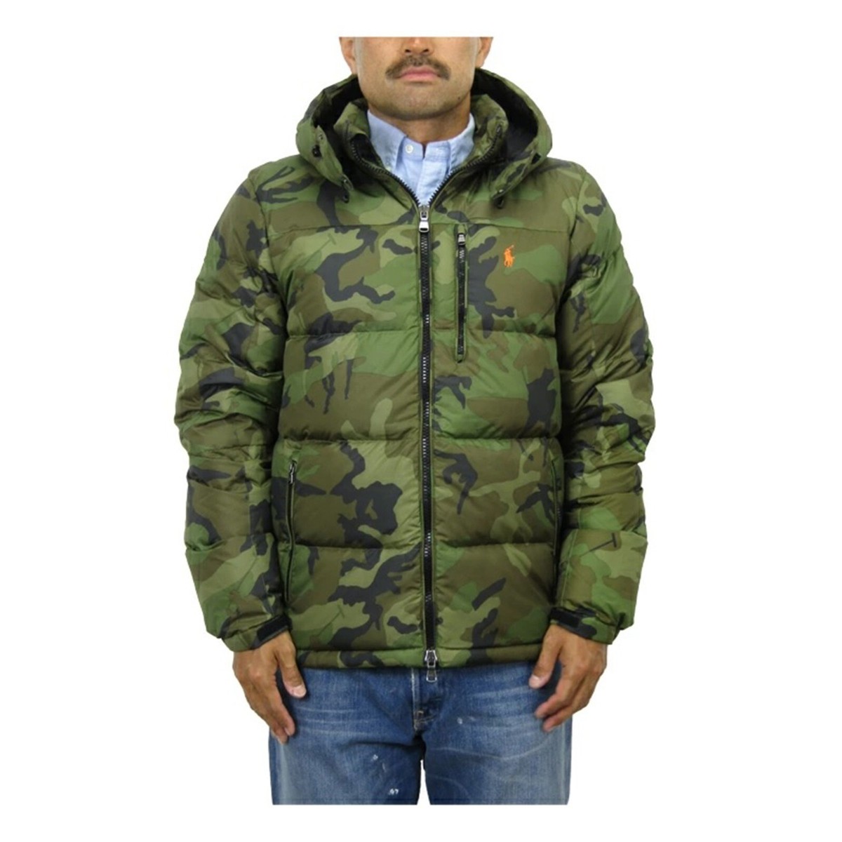 Polo Ralph Lauren Hooded Puffer Down Jacket Coat - Camouflage Camo