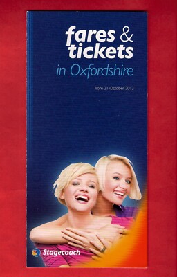 Bus Prospekt - Postkutsche in Oxfordshire - Tarife & Tickets - Oktober 2013