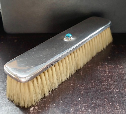 Liberty & Co Silver & Turquoise Cymric Clothes Brush - Picture 3 of 9
