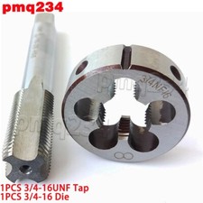 3/4-16UNF HSS Tap 3/4-16 Die Set UNF Machine Thread Tap Round Thread Die Right