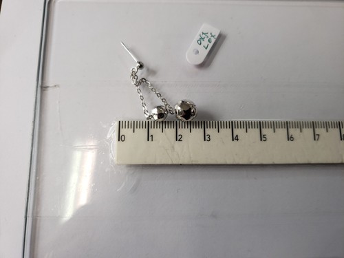 ORECCHINI A PENDOLO-PENDENTI IN ORO BIANCO 18KT 750 2,55 GRAMMI (3430) - Foto 9 di 9
