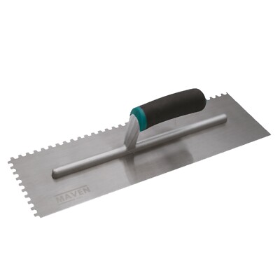 16'' x 5'' Carbon Steel Notched Trowel - MAVEN
