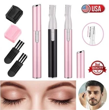 Eyebrow Trimmer Hair Face Brows Razor Remover Facial Epilator w/ Adjustable Comb