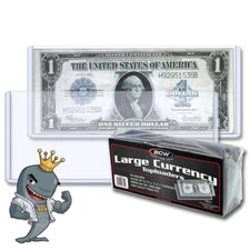 BCW Currency Topload Holder - Large Bill 25ct FREE SHIP