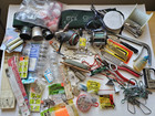 Vintage Fishing Terminal Tackle, Tools, Reels, Hooks, Misc. Lot