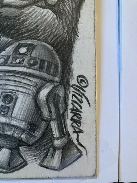 ORIGINAL STAR WARS VIZCARRA CARICATURE DRAWING - 1977 STAR WARS MOVIE POSTER - Image 2 of 3