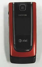 Nokia 6555 / 6555b - Red and Black  AT T  Cellular Flip Phone