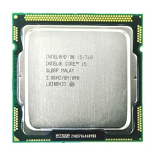 Intel Core i5-760 CPU Quad-Core 2.80GHz / 8MB LGA1156 SLBRP Processor