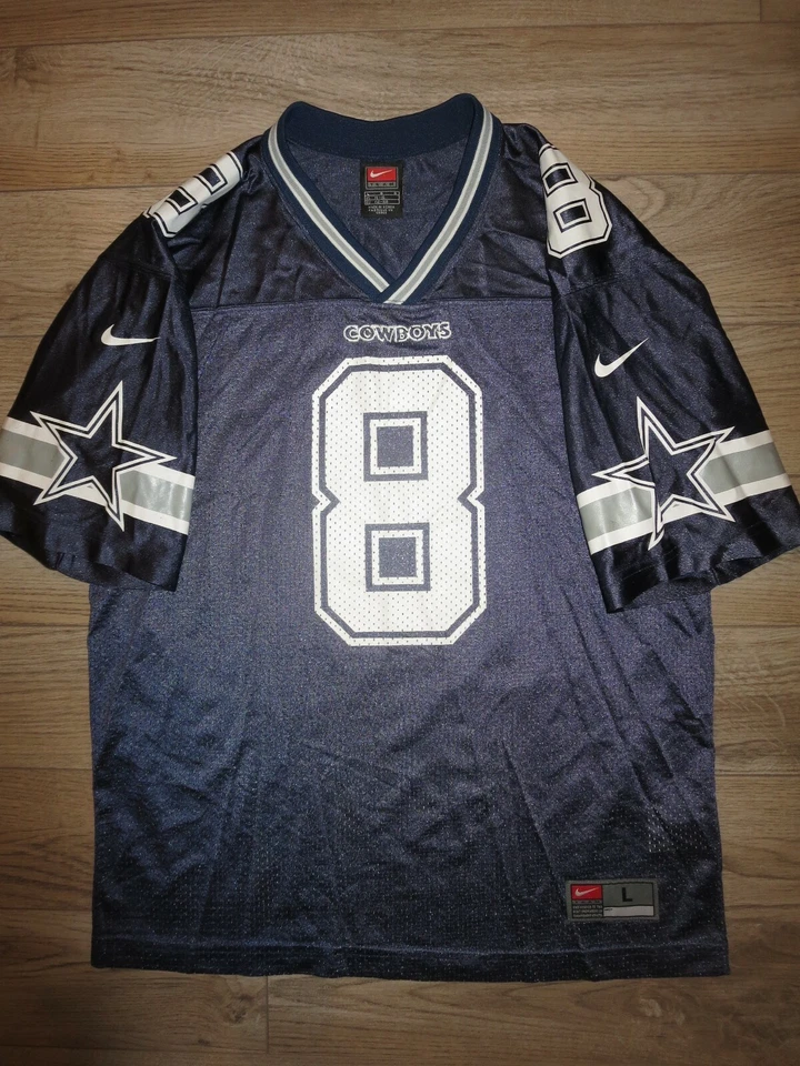 Camiseta deportiva Troy Aikman #8 Dallas Cowboys Super Bowl NFL Nike juvenil L 14-16 niños Foto 4 de 4