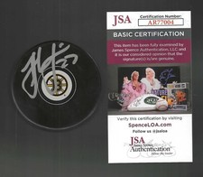 Hampus Lindholm Signed Boston Bruins Puck JSA COA