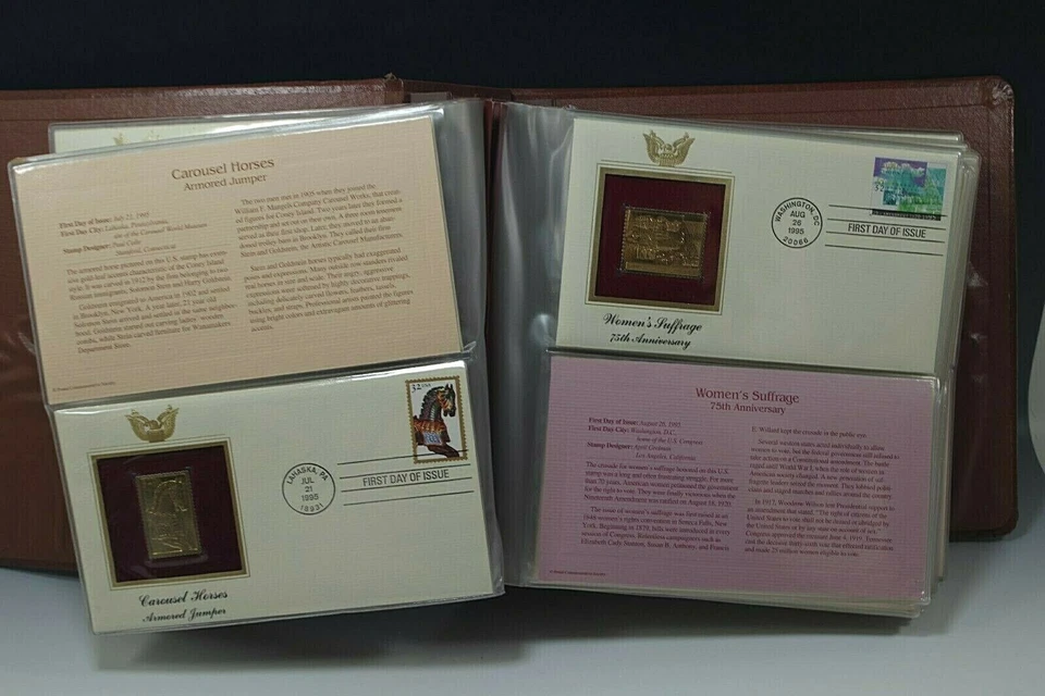 41 GOLDEN REPLICAS STAMPS ISSUES JUN29 1995/JUL 11 1996 SET 1 DAY COVER 22K GOLD - Image 4 of 4