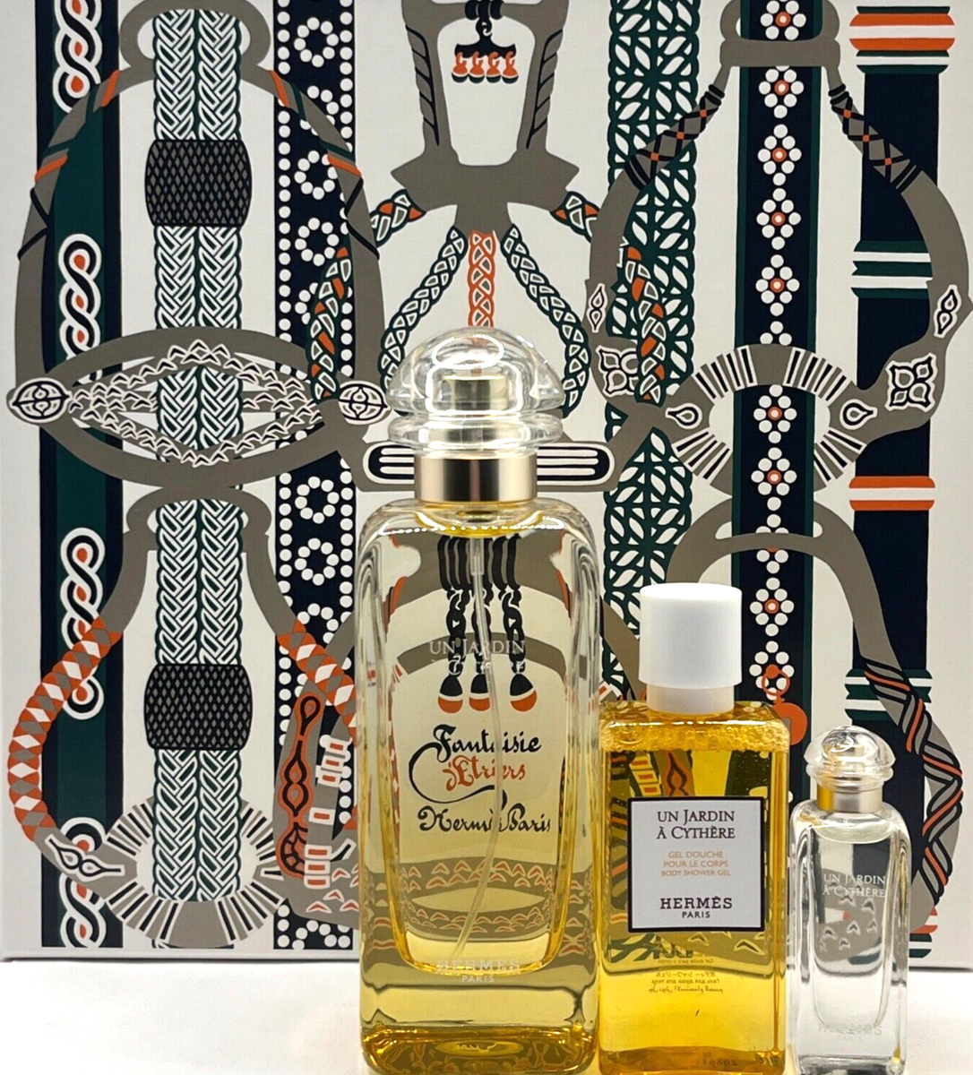 HERMES UN JARDIN A CYTHERE 3 PCS GIFT SET EDT 3.3 Oz, EDT 0.25 Oz