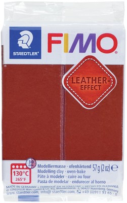 Fimo Leather Effect Polymer Clay 2oz-Nut Brown